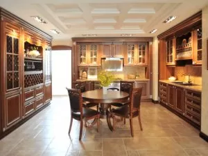 欧式古典厨房设计效果图 大户型厨房橱柜图片