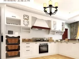 丽博整体橱柜定制厨房图片 简美风格简爱系列