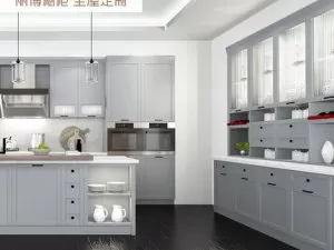 丽博整体橱柜定制厨房图片 现代风北欧印象系列