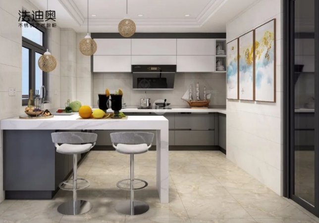2020高端小户型家装效果图整体厨房十大排名 法迪奥不锈钢橱柜怎么样？|加盟评测