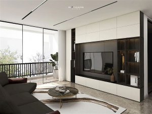 皮阿诺橱柜•全屋定制现代简约风客厅设计效果图