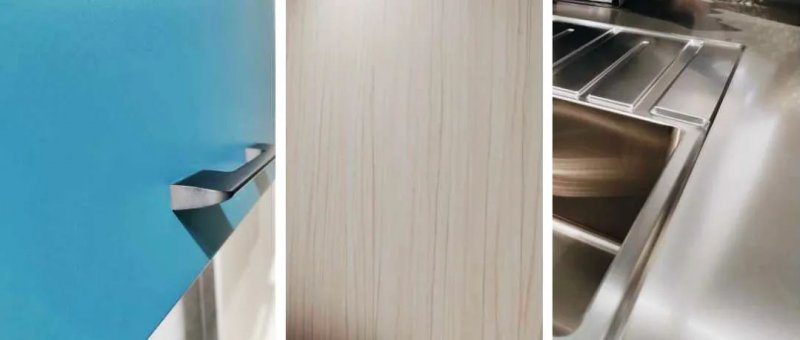 法迪奥不锈钢艺术厨柜图片 蓝色系橱柜产品效果图_2