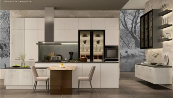 司米橱柜艾克斯系列带你感受法式优雅厨房空间