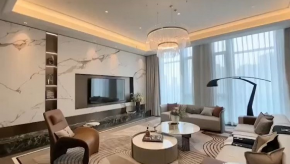 博洛尼整體家裝打造新中式客廳，展露優雅氣質